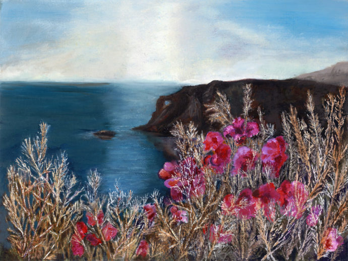 "Avila in January" painting by Catherine Lemoine
