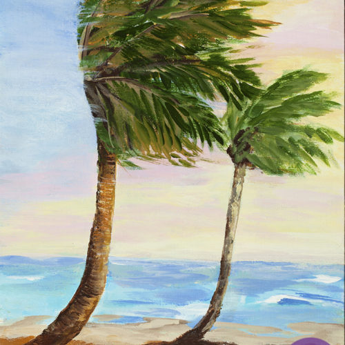 "Bad Frond Day" painting by Catherine Lemoine