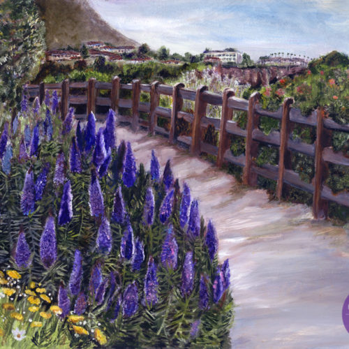 "Bluffs at Shell Beach" painting by Catherine Lemoine