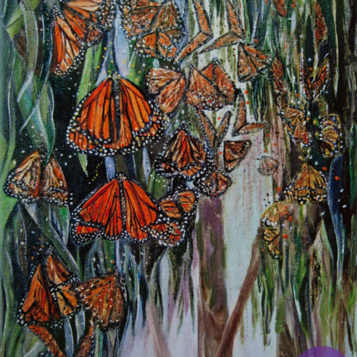 "Butterflies Galore" painting by Catherine Lemoine