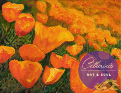 "California Poppies" painting by Catherine Lemoine