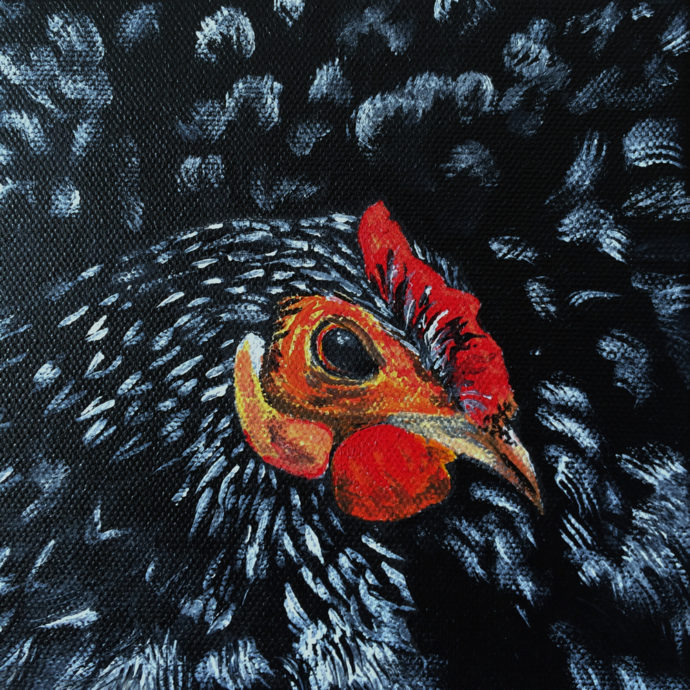"CoChin Hen" painting by artist Catherine Lemoine