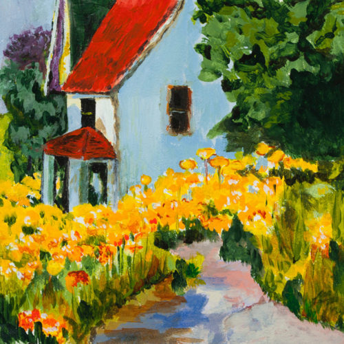 "Farm House" painting by Catherine Lemoine