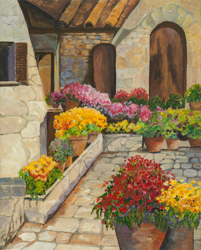 "In Full Bloom" painting by Catherine Lemoine