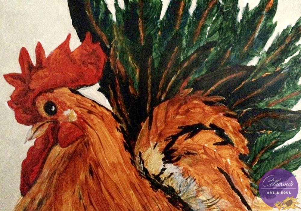 Japanese Black Tail Rooster Catherine Lemoine