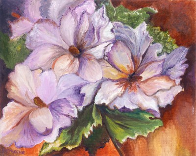 "Mom's Flowers" painting by Catherine Lemoine