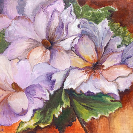 "Mom's Flowers" painting by Catherine Lemoine