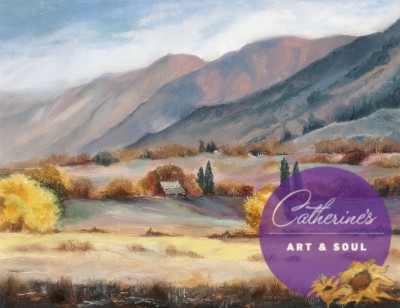 "Nevada Range" painting by artist Catherine Lemoine