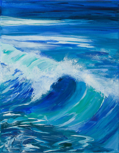 "Pacific Blue" painting by Catherine Lemoine