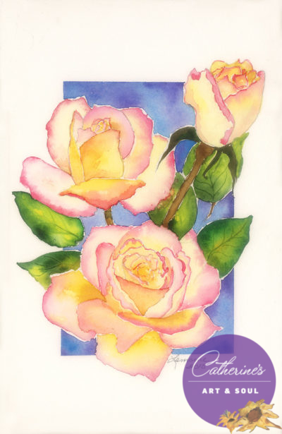 "Peace Rose" painting by artist Catherine Lemoine
