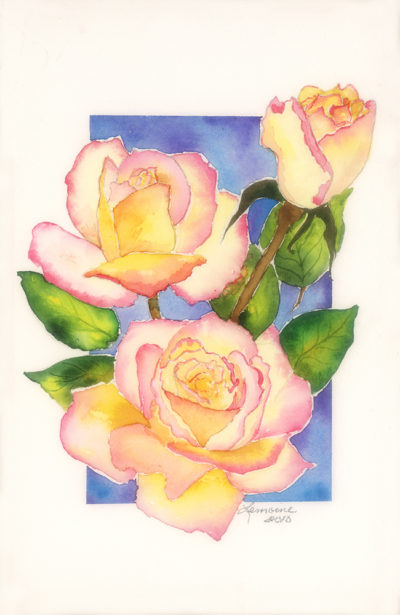 "Peace Rose" painting by artist Catherine Lemoine