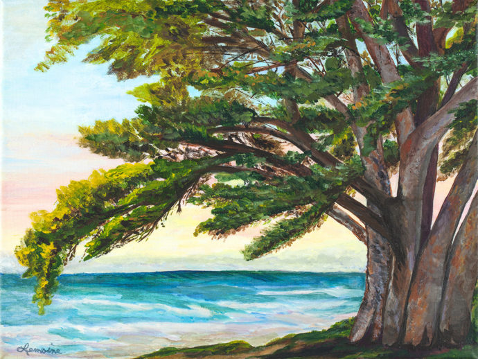 "Santa Barbara Seascape" painting by Catherine Lemoine