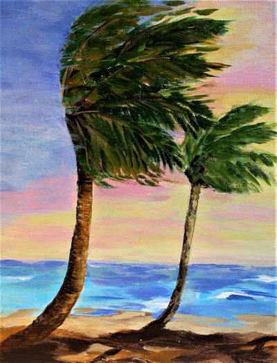 "The Palms" painting by Catherine Lemoine