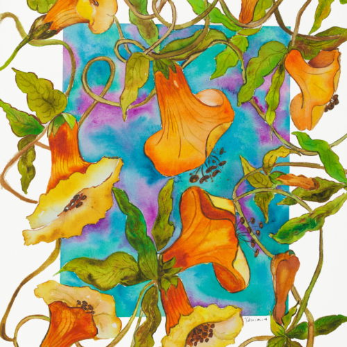 "Trumpets in Harmony" painting by Catherine Lemoine