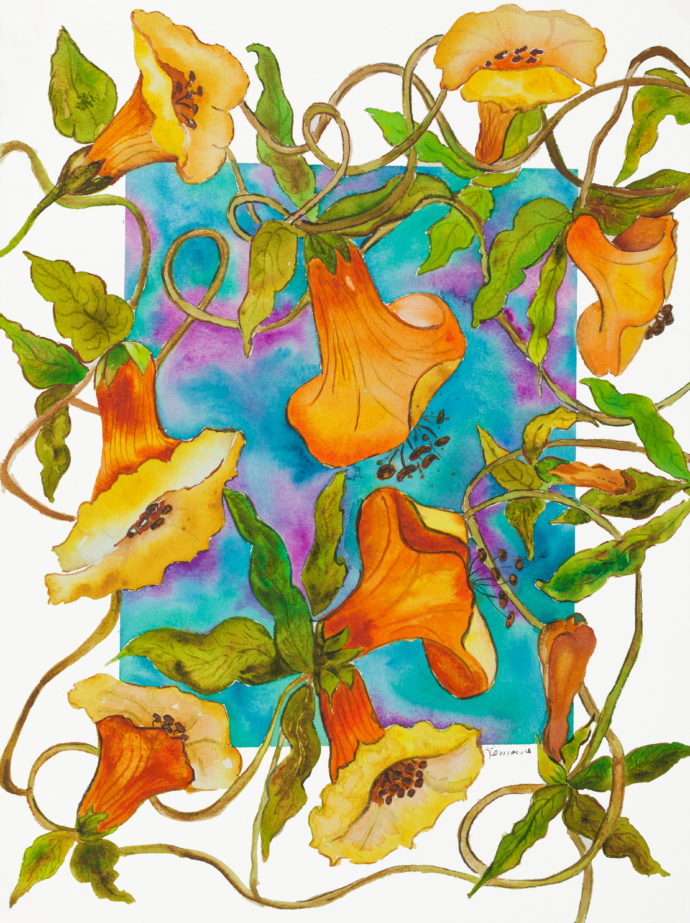 "Trumpets in Harmony" painting by Catherine Lemoine