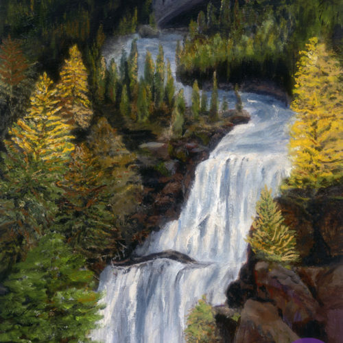 "Undine Falls" painting by Catherine Lemoine