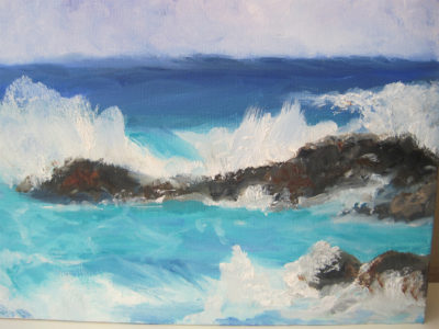 "Waves" painting by artist Catherine Lemoine