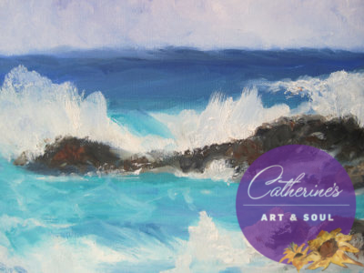 "Waves" painting by Catherine Lemoine