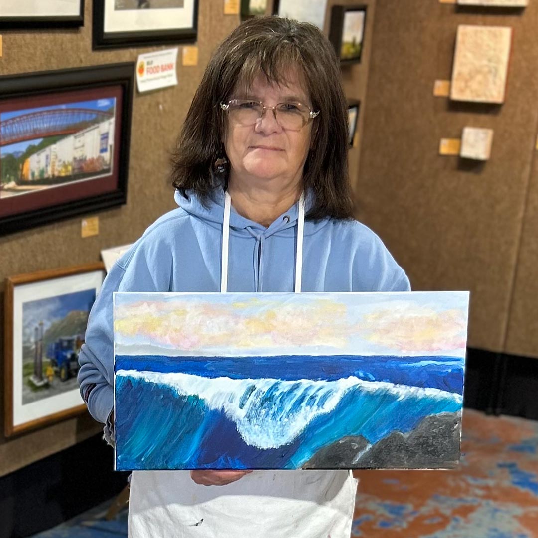 Learn to paint Ocean Waves with Catherine Lemoine