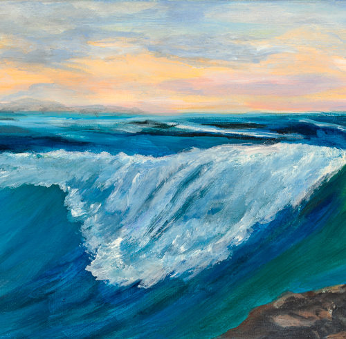 "Wave" painting by Catherine Lemoine
