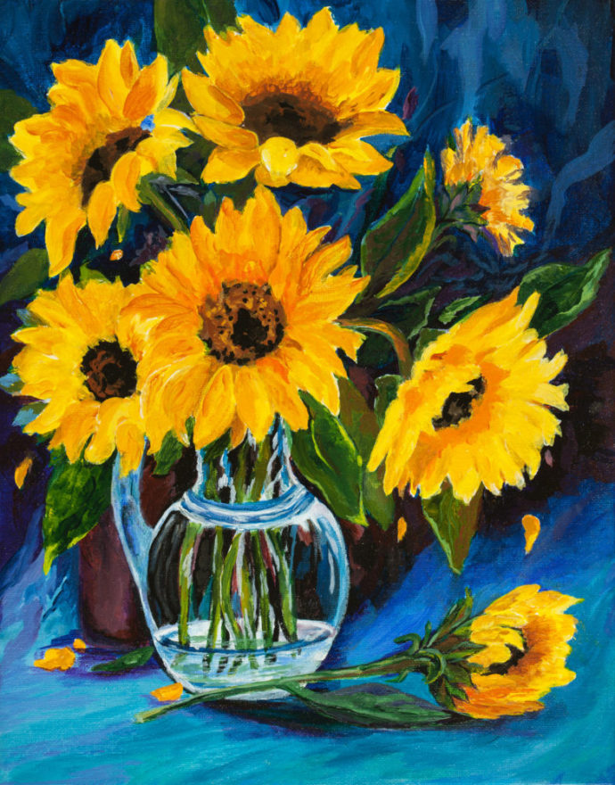 "Yellow Delight" painting by Catherine Lemoine
